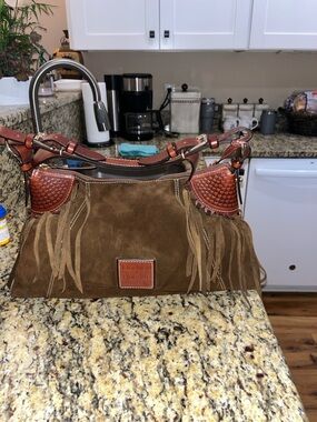 Sold BB EUC Authentic Dooney&Bourke Suede Hobo Handbag